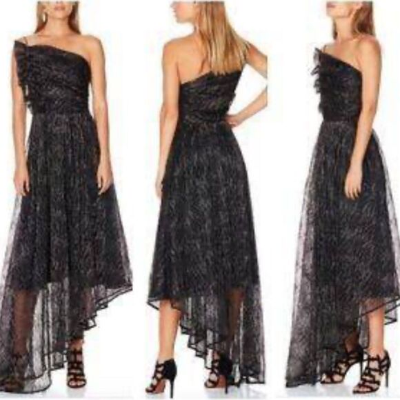 NWT TALULAH Black Starcrossed Lover One Shoulder Formal Maxi Gown Size S - Picture 3 of 14